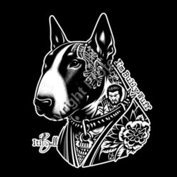 i'm bull wuff - with wording mens staple t shirt Design