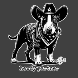 howdy partner - with wording bandana bib Design