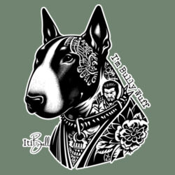 i'm bully wuff - with wording organic infant one piece Design