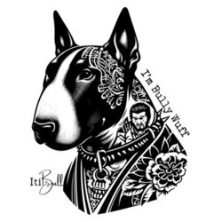 i'm bully wuff - with wording ladies tee Design