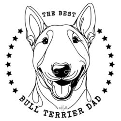 the best bull terrier dad  - frosted glass beer mug Design