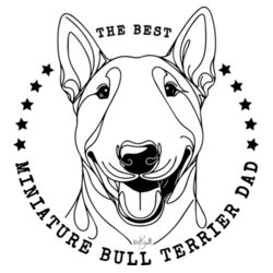 the best miniature bull terrier dad  - frosted glass beer mug Design
