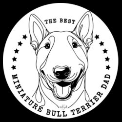 the best miniature bull terrier dad - prostaff bib apron Design