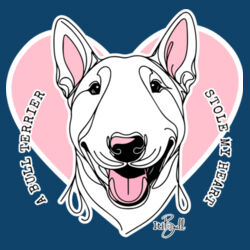 bull terrier stole my heart - cushion cover Design