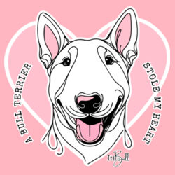 bull terrier stole my heart - tote bag Design