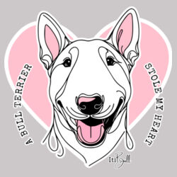 bull terrier stole my heart - womens supply hoodie Design