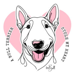 bull terrier stole my heart  - foam trucker curved peak Design