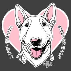 bull terrier stole my heart  - bandana bib Design