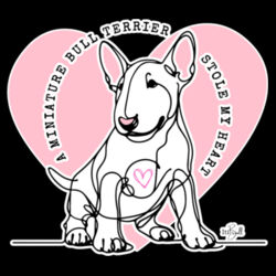 miniature bull terrier stole my heart  - mens staple curve tank Design