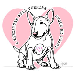 miniature bull terrier stole my heart  - tea towel Design