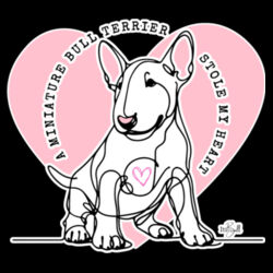 miniature bull terrier stole my heart  - shoulder tote Design