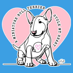 miniature bull terrier stole my heart  - tote bag Design