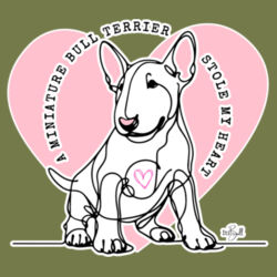 miniature bull terrier stole my heart  - kids supply hoodie Design