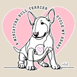 miniature bull terrier stole my heart  - organic infant tee Design