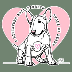 miniature bull terrier stole my heart  - organic Iinfant one piece Design