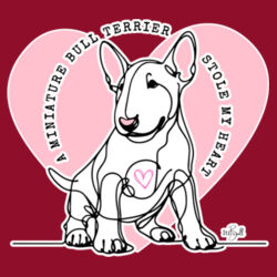 miniature bull terrier stole my heart  - kids youth tee Design
