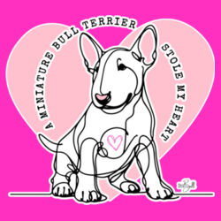 miniature bull terrier stole my heart  - ladies tee Design