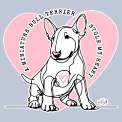 miniature bull terrier stole my heart  - mens relax hoodie Design