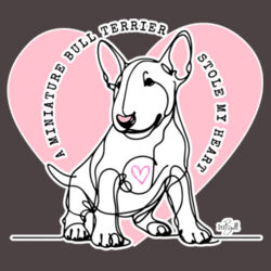 miniature bull terrier stole my heart - snap back flat peak cap Design