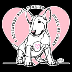 miniature bull terrier stole my heart - bottle cooler Design