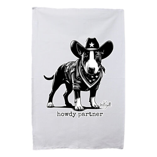 howdy partner - with wording  tea towel Thumbnail