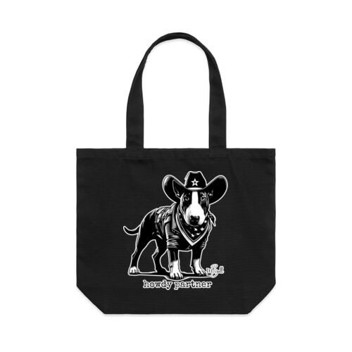 howdy partner - with wording shoulder tote bag  Thumbnail