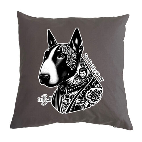 i'm bully wuff - with wording cushion cover Thumbnail