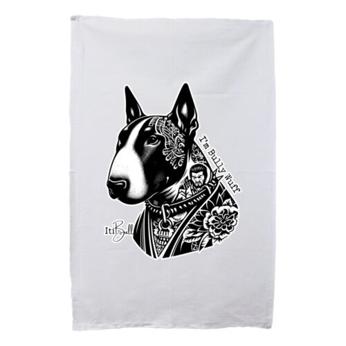 i'm bully wuff - with wording tea towel Thumbnail