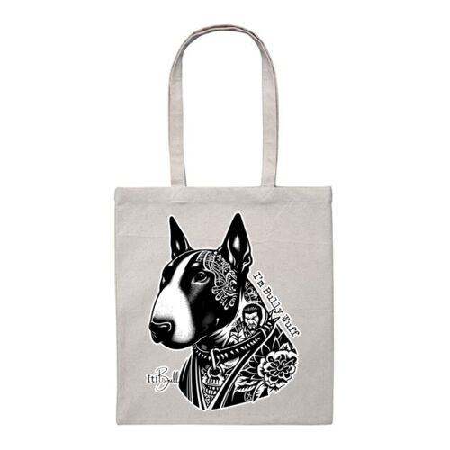 i'm bully wuff - with wording heavy duty canvas tote bag Thumbnail