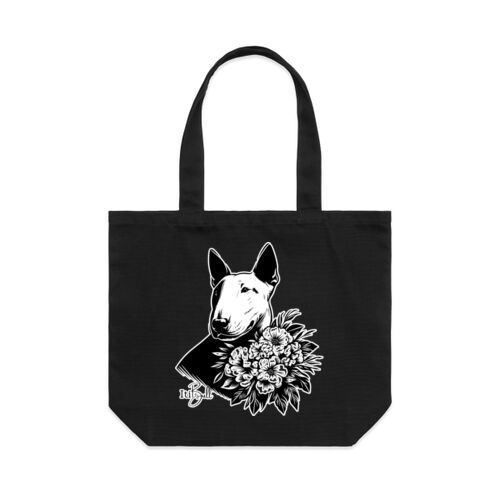 vinca flowers shoulder tote Thumbnail