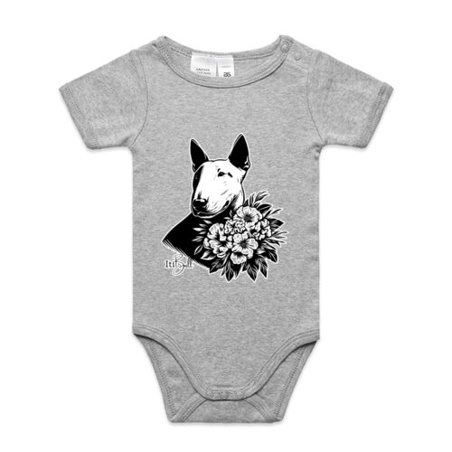 vinca flowers infant one piece Thumbnail