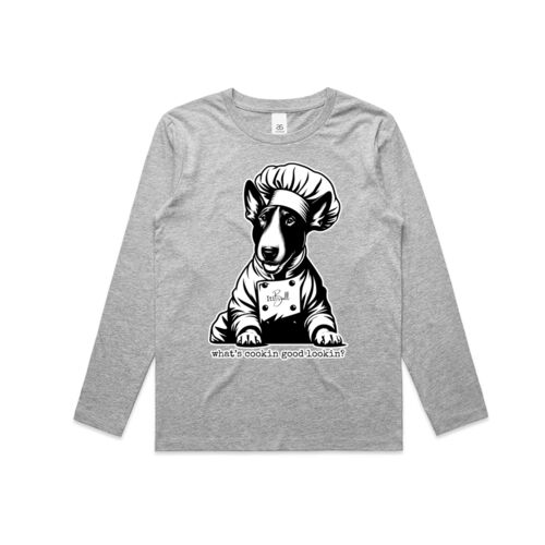 what's cookin good lookin? - with wording kids longsleeve tee Thumbnail