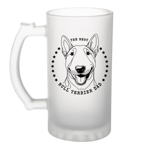 the best bull terrier dad  - frosted glass beer mug Thumbnail