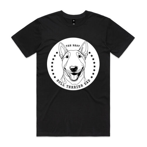 the best bull terrier dad - as colour mens staple t shirt Thumbnail