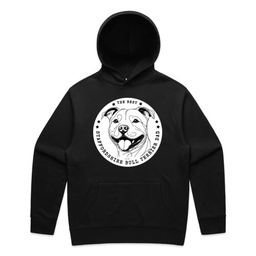 the best staffordshire bull terrier dad  - as colour mens relax hood Thumbnail
