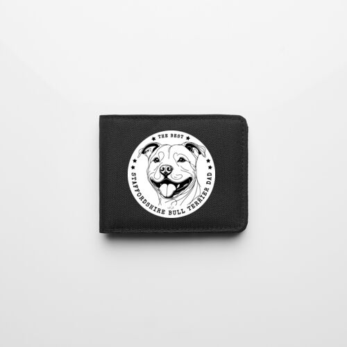 the best staffordshire bull terrier dad - as colour recycled fold wallet Thumbnail