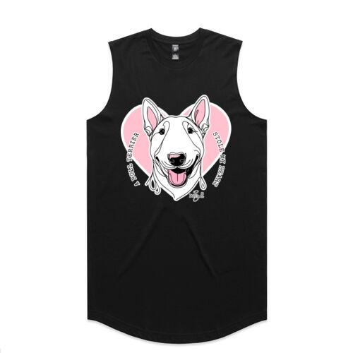 bull terrier stole my heart - mens staple curve tank Thumbnail
