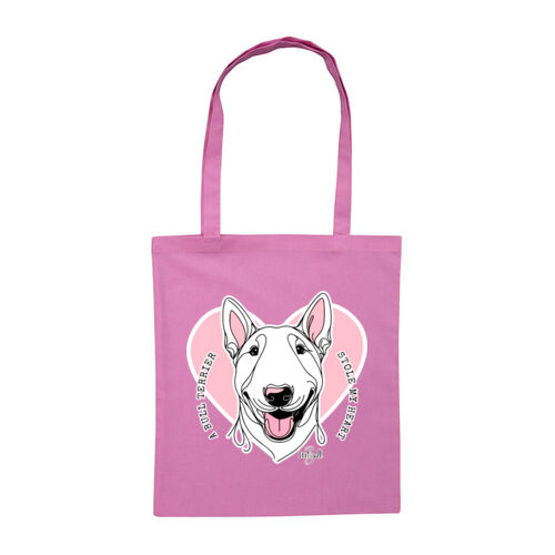 bull terrier stole my heart - tote bag Thumbnail