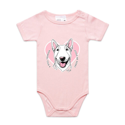 bull terrier stole my heart - organic infant one piece Thumbnail