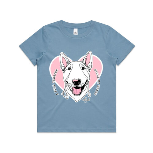 bull terrier stole my heart - kids youth tee Thumbnail