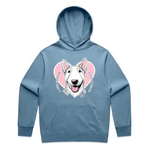 bull terrier stole my heart - mens relax hoodie Thumbnail