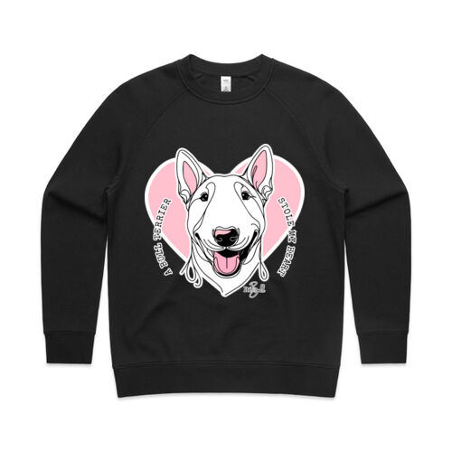 bull terrier stole my heart - womens supply crew Thumbnail