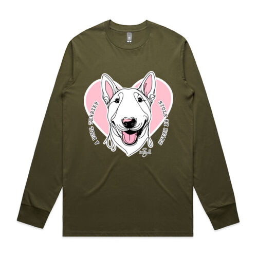 bull terrier stole my heart - mens staple longsleeve tee Thumbnail