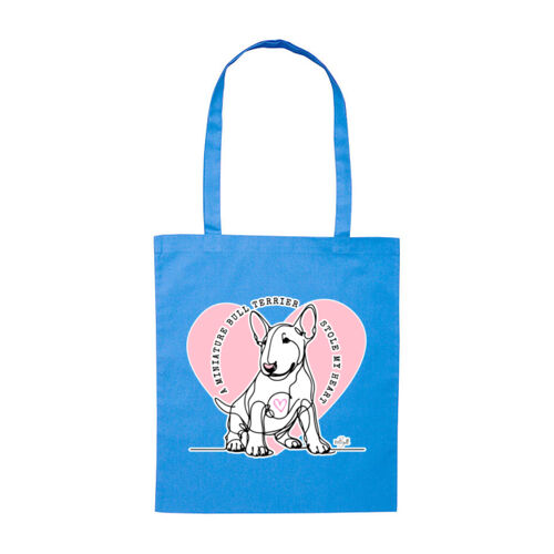 miniature bull terrier stole my heart  - tote bag Thumbnail