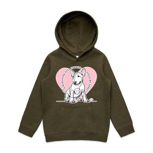 miniature bull terrier stole my heart  - kids supply hoodie Thumbnail