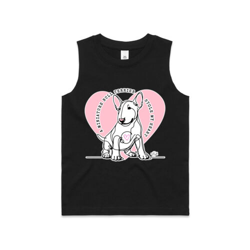 miniature bull terrier stole my heart  - kids barnard tank Thumbnail
