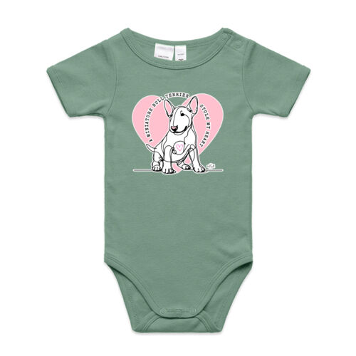 miniature bull terrier stole my heart  - organic Iinfant one piece Thumbnail