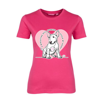 miniature bull terrier stole my heart  - ladies tee Thumbnail