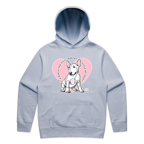 miniature bull terrier stole my heart  - mens relax hoodie Thumbnail
