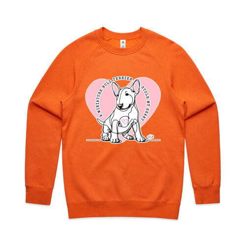 miniature bull terrier stole my heart  - mens supply crew Thumbnail